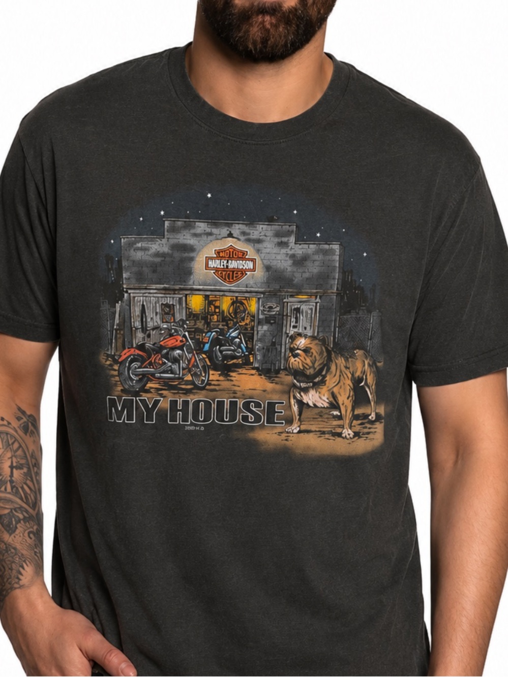 XL Harley Davidson short sleeved black shirt Iowa Motorcycle 2009